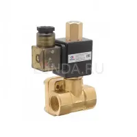 Клапан соленоидный с сервоприводом и катушкой, двухходовой, непрямого действия (нормально открытый), Росма
