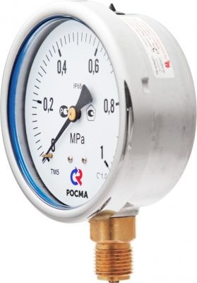 Манометр, Тип ТМ серия 20, виброустойчивый, подключение снизу, Росма В Новосибирске
