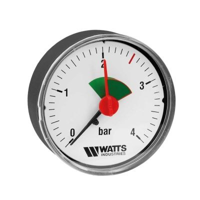 Манометр аксиальный MAL (F+R101), подключение сзади, Watts В Новосибирске