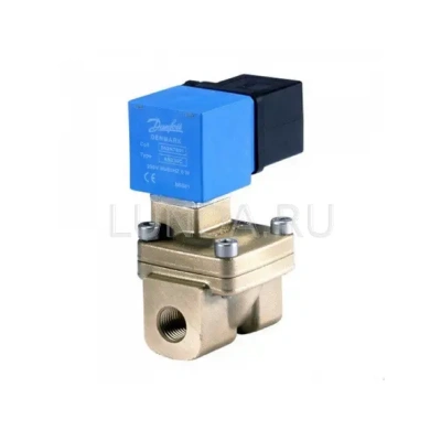Клапан соленоидный EV220W 10-50, с сервоприводом, с катушкой, уплотнение NBR (нормально открытый), Danfoss В Новосибирске